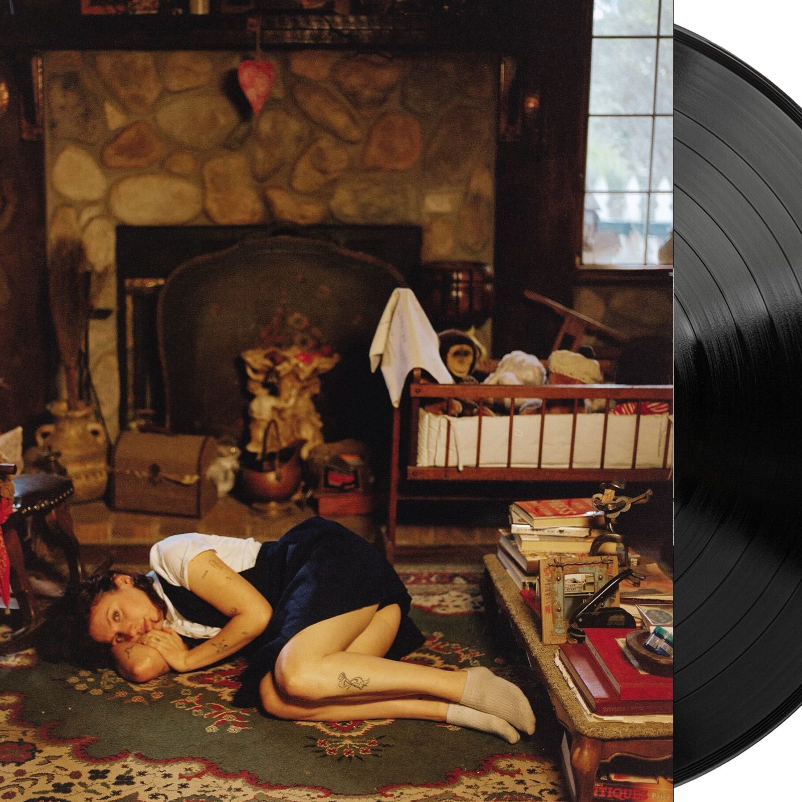 Carol Ades — Late Start. Full-color photo jacket beside a classic black LP with a lace-printed center label.