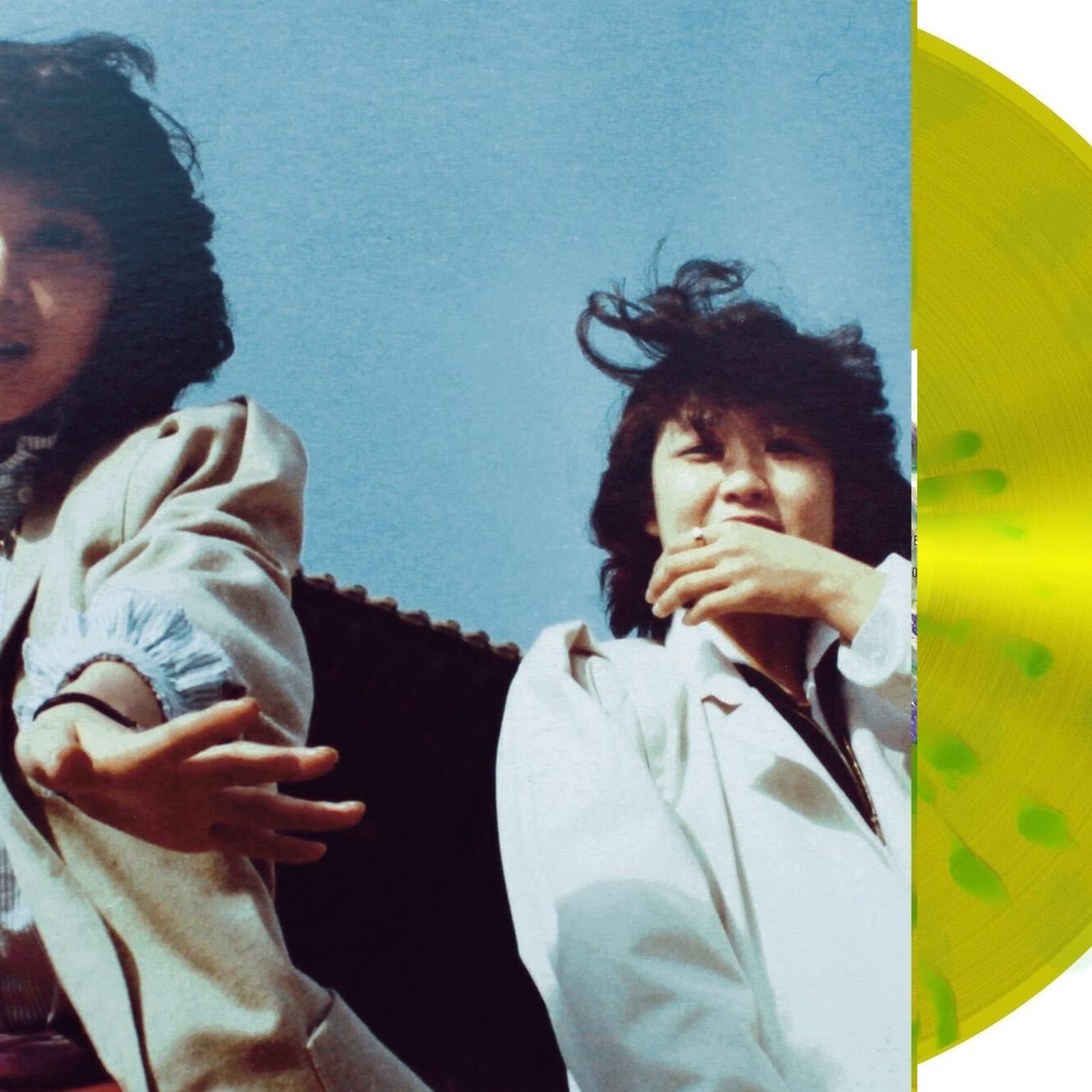 Japanese Breakfast — full-color photo jacket beside a transparent yellow LP with green splatter.